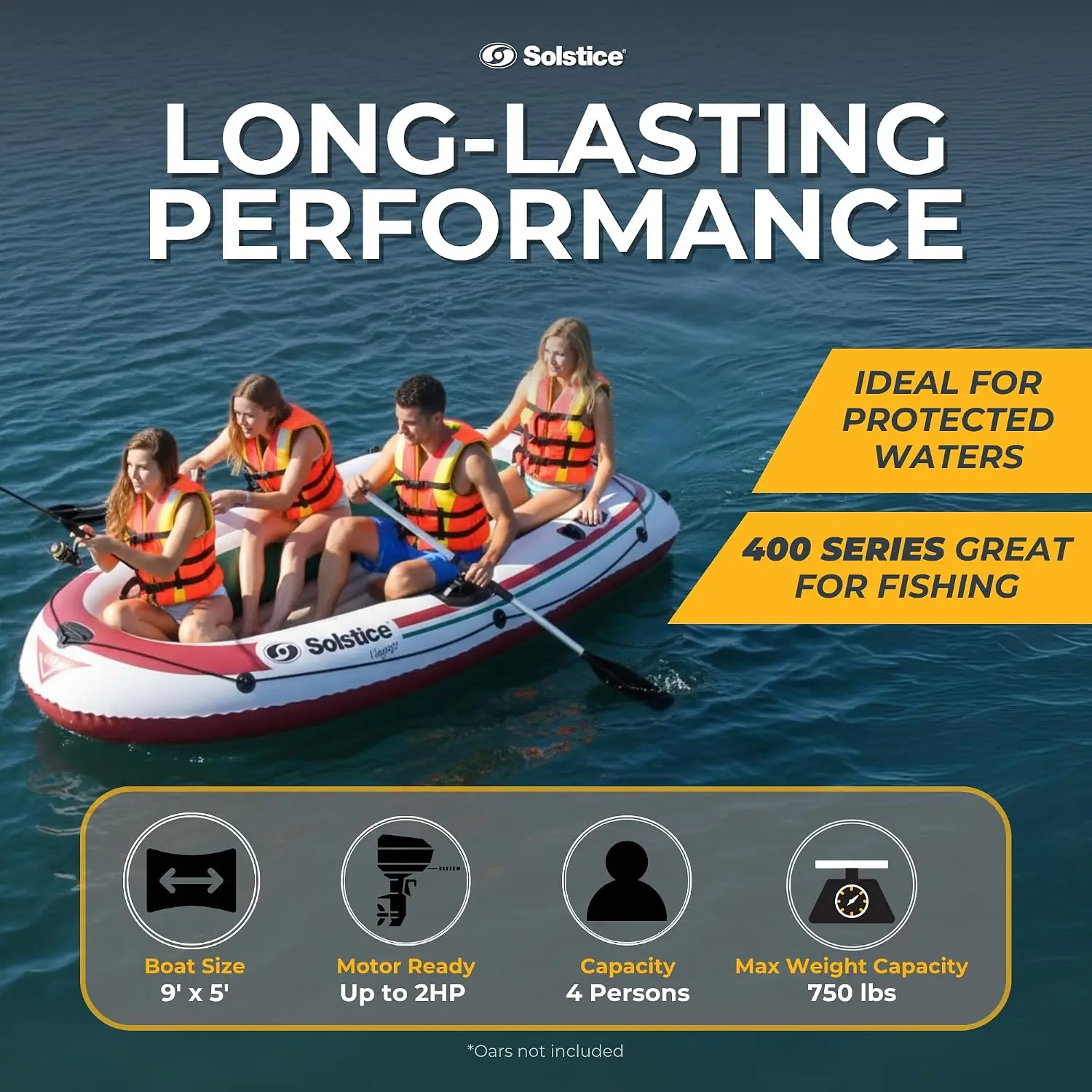 베스트셀러 솔스티스 보이저 4인용 풍선 낚시 보트 (듀 - Fishing Boat Oar 리뷰 및 가격