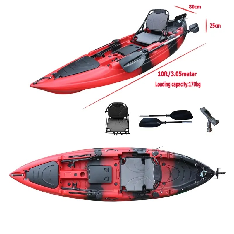 10피트 싱글 시트 낚시용 패들 카약 (전동 모터 장착 - Fishing Boat Seat 리뷰 및 가격